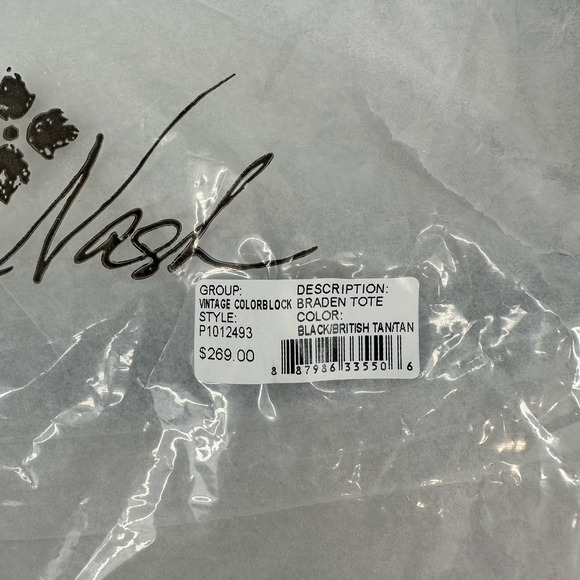 Patricia Nash Tote Bag Colorblock Braden Handbag black / brown NEW ,m - Picture 11 of 12